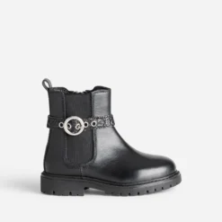 Boots BUGGY noir cuir brides amovibles