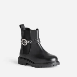Boots BUGGY noir cuir brides amovibles