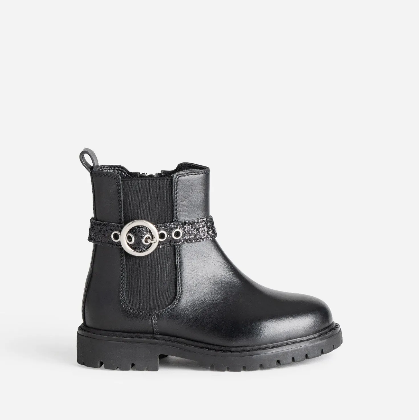 Boots BUGGY noir cuir brides amovibles