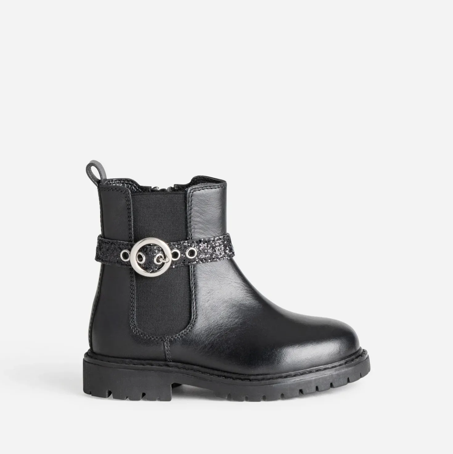 Boots BUGGY noir cuir brides amovibles
