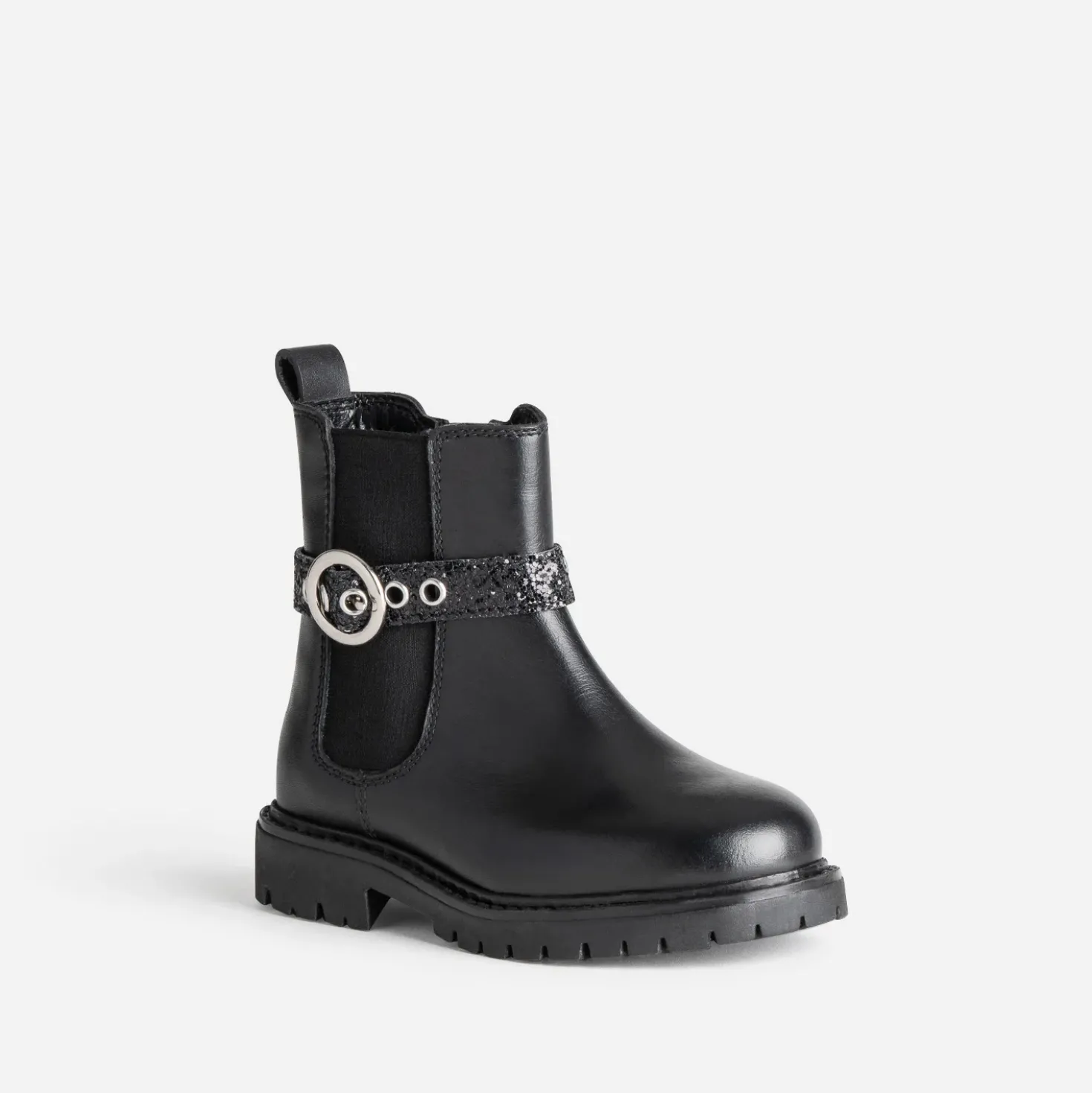 Boots BUGGY noir cuir brides amovibles
