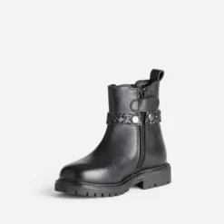 Boots BUGGY noir cuir brides amovibles