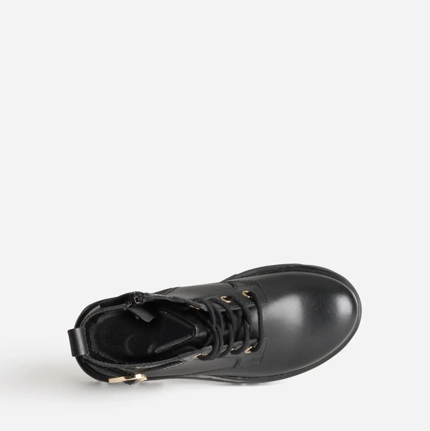 Boots BUGGY noir cuir clous et coeur