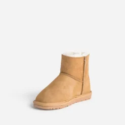 Boots camel suédé fourré