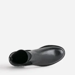 Boots chaussette noire éco-conçu en cuir