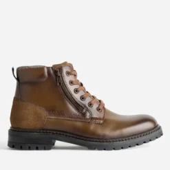 Boots cranté cognac cuir