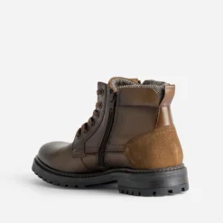 Boots cranté cognac cuir