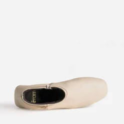 Boots écru cuir fine bride