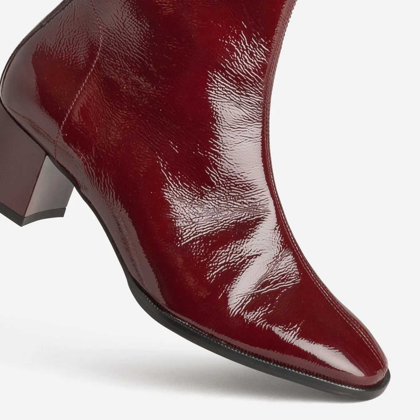 Boots ERAM FLEX bordeaux cuir verni