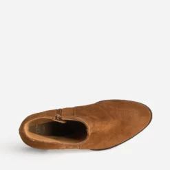 Boots ERAM FLEX cognac cuir velours