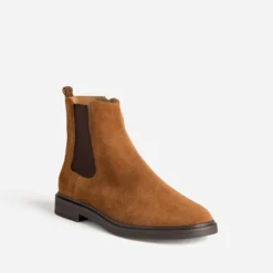 Boots ERAM FLEX cognac cuir velours