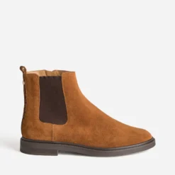 Boots ERAM FLEX cognac cuir velours