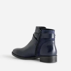 Boots ERAM FLEX marine cuir bi-matière