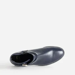 Boots ERAM FLEX marine cuir bi-matière