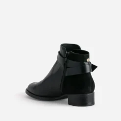 Boots ERAM FLEX noir cuir bi-matière