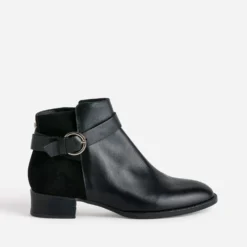 Boots ERAM FLEX noir cuir bi-matière
