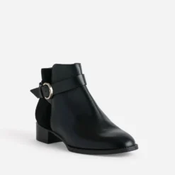 Boots ERAM FLEX noir cuir bi-matière