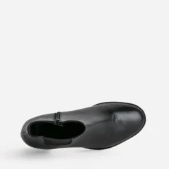 Boots ERAM FLEX noir en cuir à talon