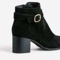 Boots ERAM FLEX noir en cuir velours