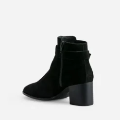 Boots ERAM FLEX noir en cuir velours