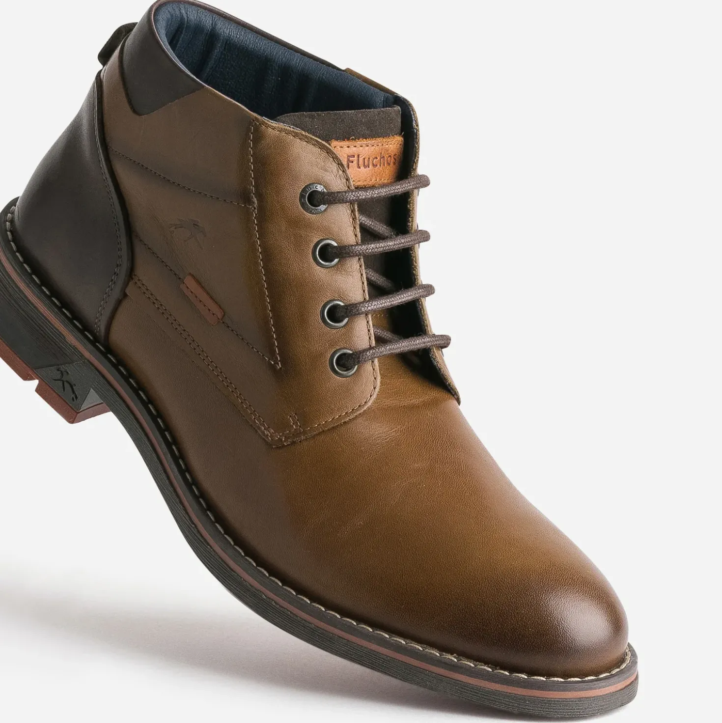 Boots FLUCHOS camel en cuir
