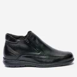 Boots FLUCHOS noir en cuir fourré avec zips