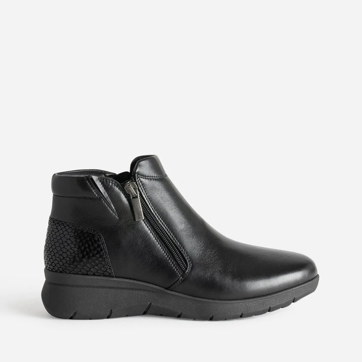 Boots FRANCE ARNO noir en cuir