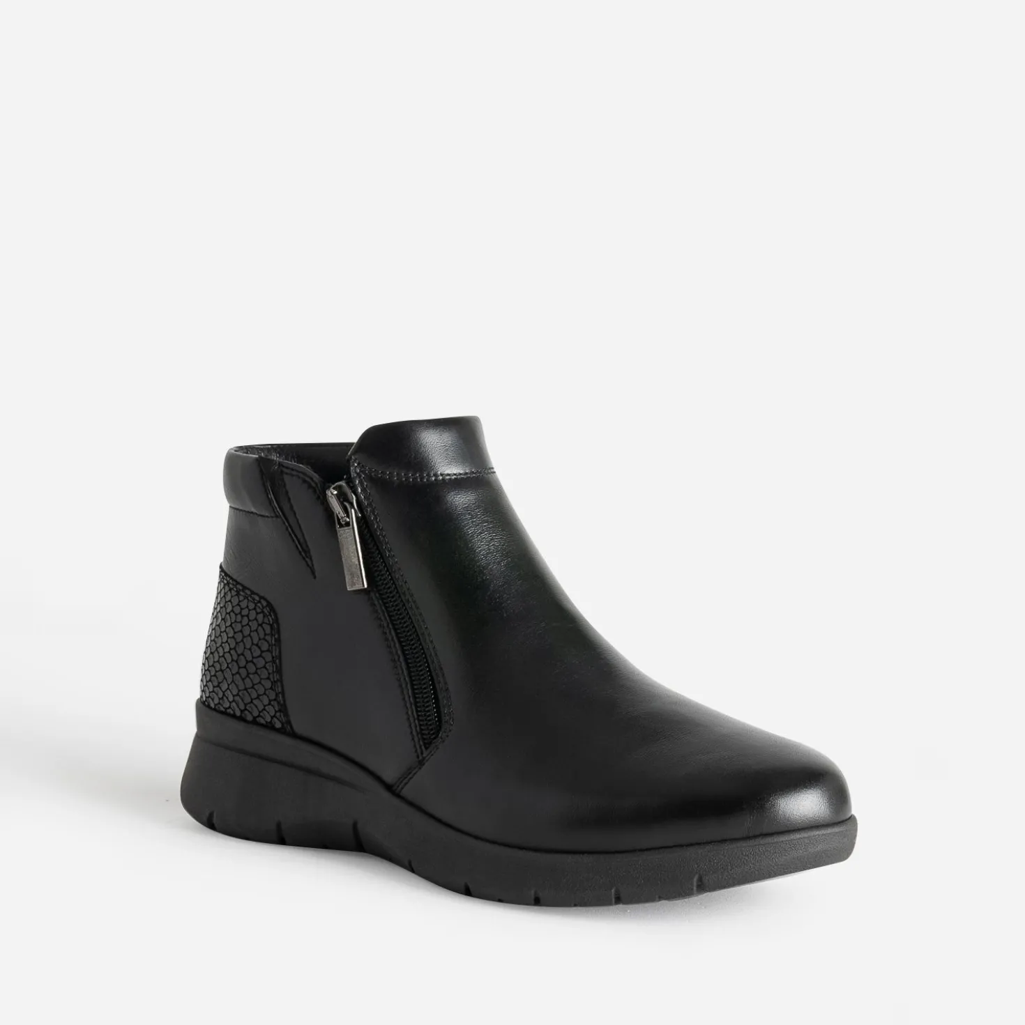 Boots FRANCE ARNO noir en cuir