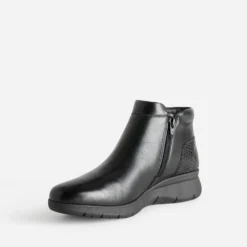 Boots FRANCE ARNO noir en cuir