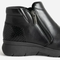 Boots FRANCE ARNO noir en cuir