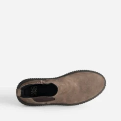 Boots FRANCE ARNO taupe cuir velours