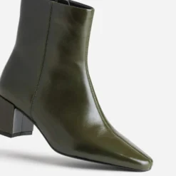 Boots kaki cuir