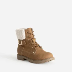 Boots à lacet BUGGY camel fourré