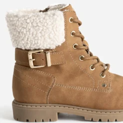 Boots à lacet BUGGY camel fourré