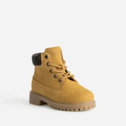 Boots à lacet BUGGY jaune cuir suédé