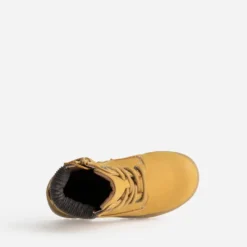 Boots à lacet BUGGY jaune cuir suédé