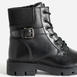 Boots à lacet BUGGY noir en cuir