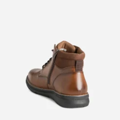Boots à lacet cognac