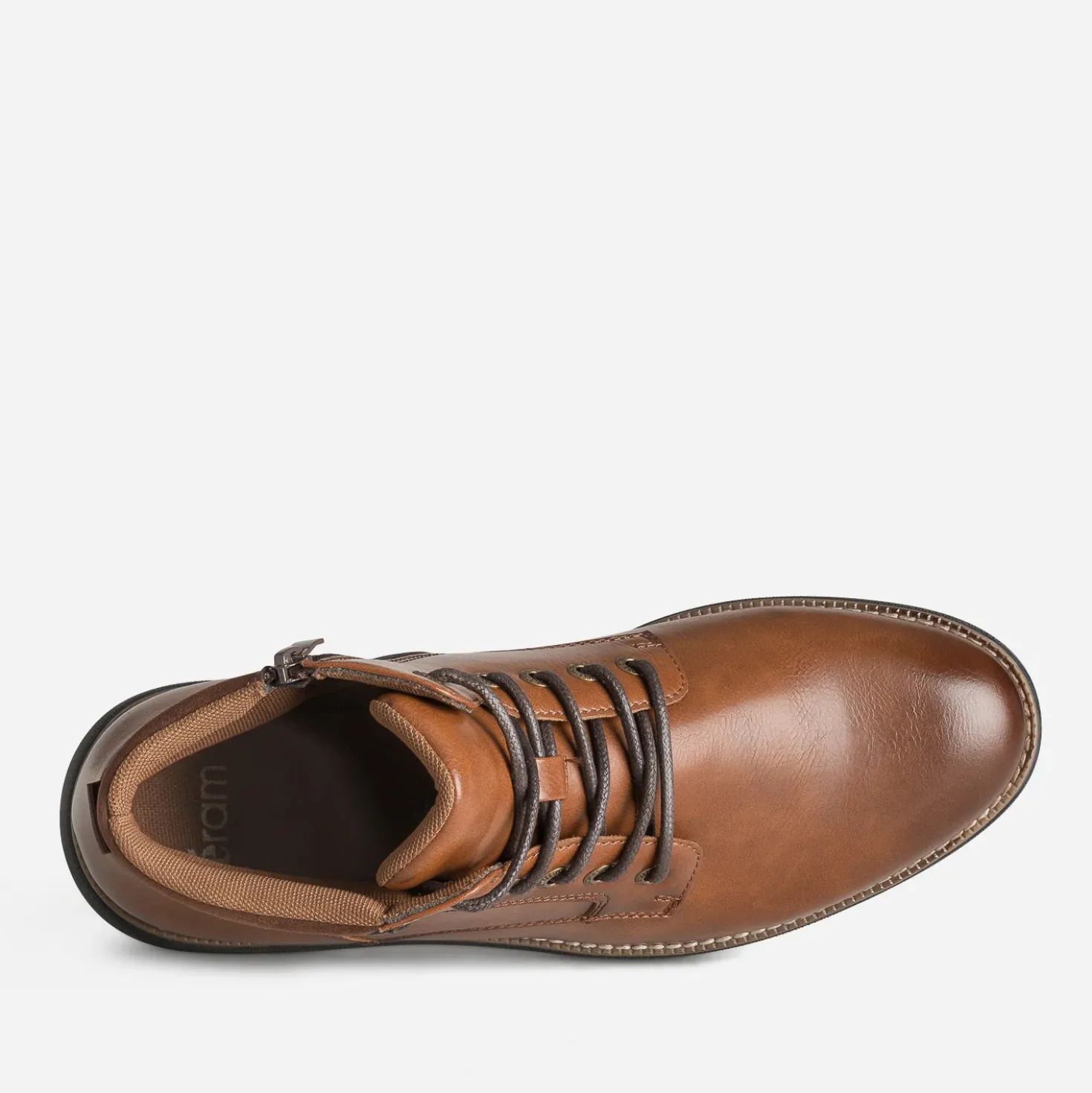 Boots à lacet cognac