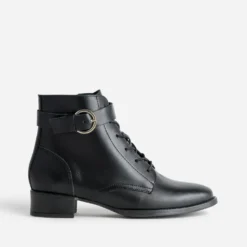 Boots à lacet ERAM FLEX noir cuir