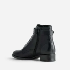 Boots à lacet ERAM FLEX noir cuir