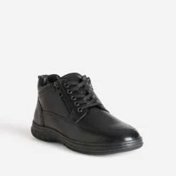 Boots à lacet FRANCE ARNO noir cuir