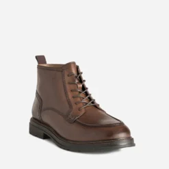 Boots à lacet marron cuir
