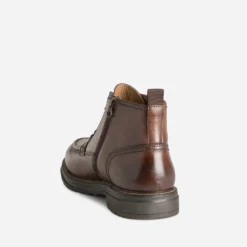 Boots à lacet marron cuir