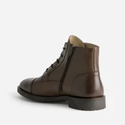Boots à lacet marron cuir
