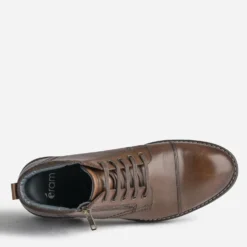 Boots à lacet marron en cuir