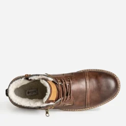 Boots à lacet marron fourré