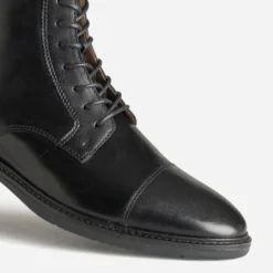 Boots à lacet noir cuir