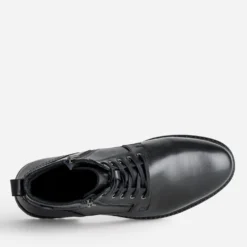 Boots à lacet noir cuir