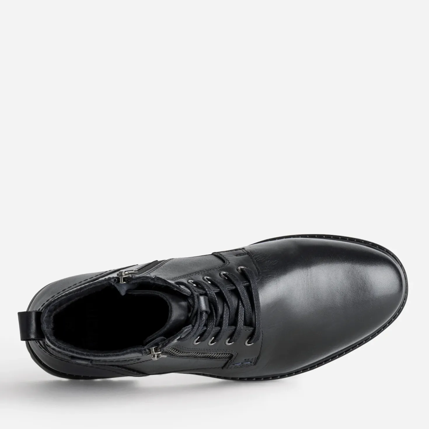 Boots à lacet noir cuir